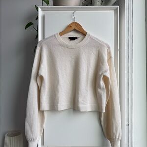 Alice + Olivia Cropped Cream Sweater